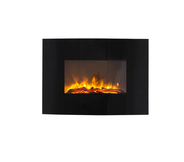 Chimenea Eléctrica Calidus con Panel Frontal Curvo de Cristal