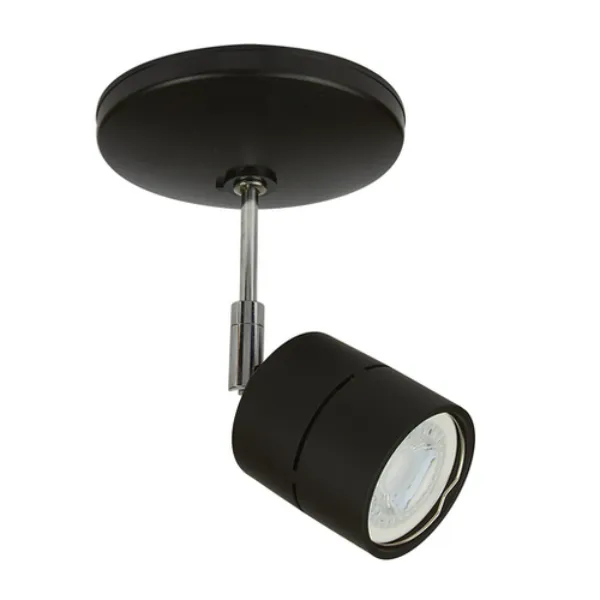 Canope Cilindro Directo GU10 6W 100-240V Negro Bellagio Tecnolite