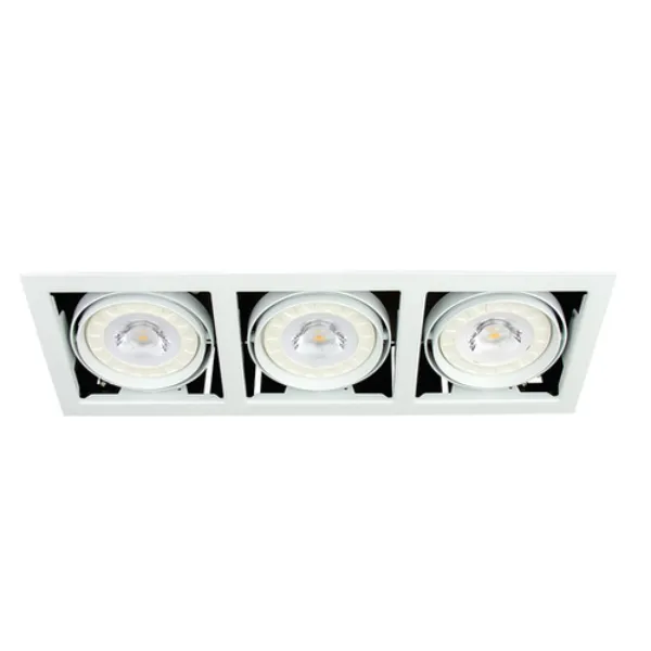 Empotrado Techo YD-500-3/B 150W G53 Triple Lámpara Blanca Tecnolite