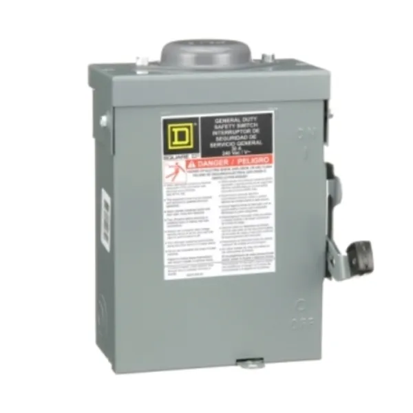 Interruptor de Seguridad 2X30A Sin Porta Fusibles NEMA 3R