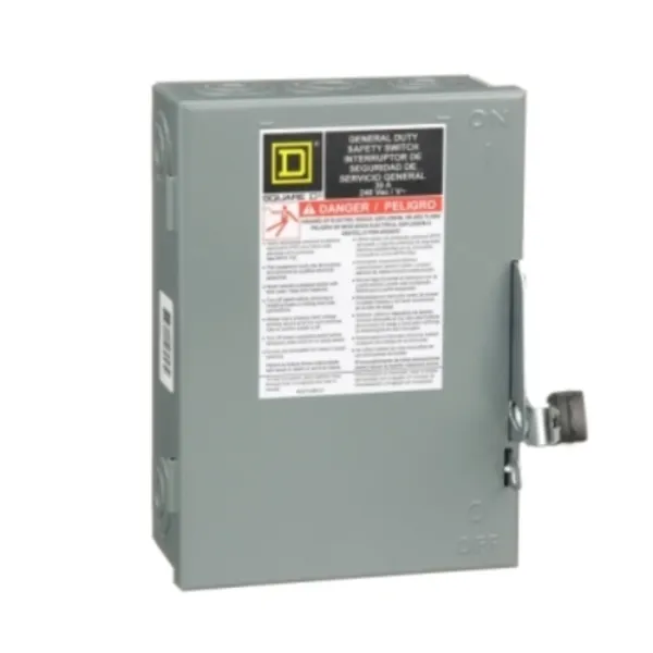 Interruptor de Seguridad Square D de 2 Polos 30A NEMA 1