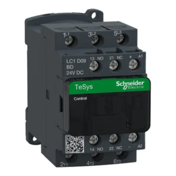 Contactor Magnético Tripolar TESYS 24 VCD 9A 1NA-1NC