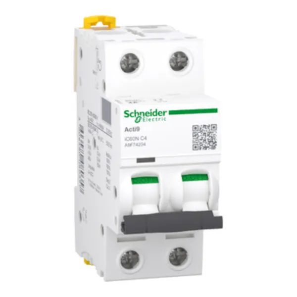 Interruptor Termomagnético Riel DIN 2P 4A Curva C