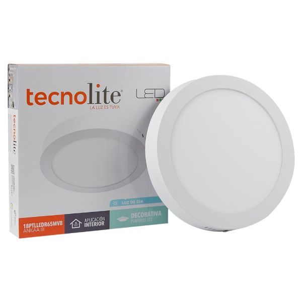 Imagen de Panel LED Redondo 18PTLLEDR65MVB 18W 100-240V 6500K 1300LM Tecnolite