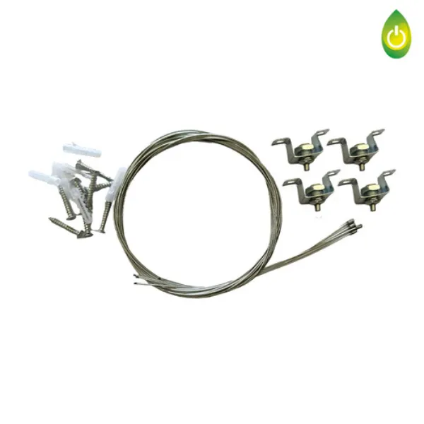 ACCESSORIO DE SUSPENSIÓN PARA PANEL LED 1.0MTS ACERO/ALUMINIO GEOPOWER