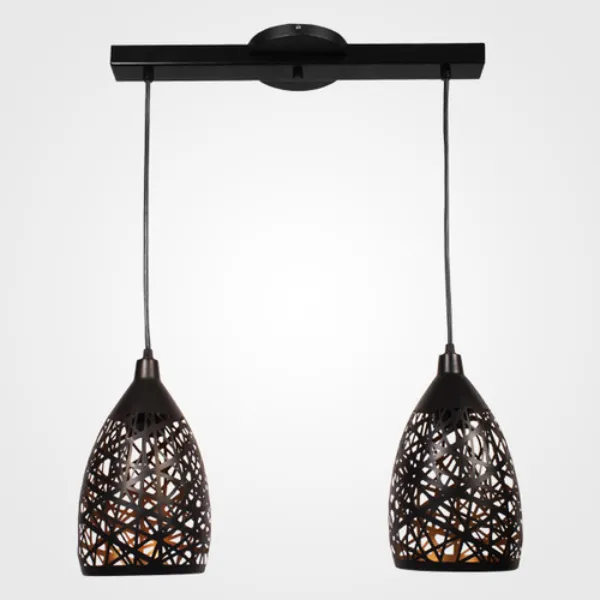 CANDIL DECORATIVO MX-CL7007-N-D-2 ACERO CORTE LASER NEGRO INTERIOR DORADO MAXXI