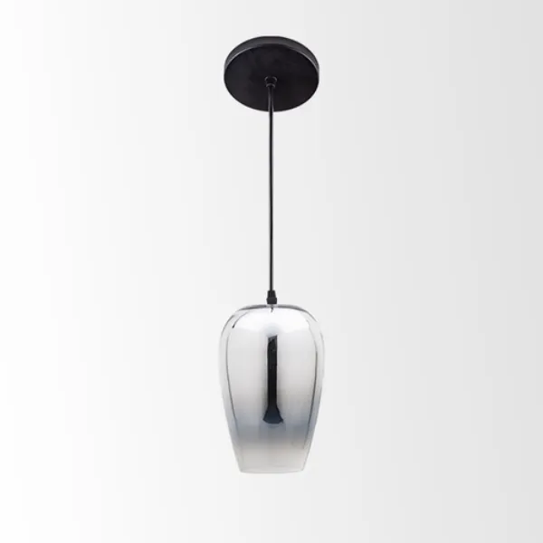 CANDIL DECORATIVO MX-CL1814-CR LUMINARIO COLGANTE PANTALLA VIDRIO SOPLADO CROMO MAXXI AMERICA