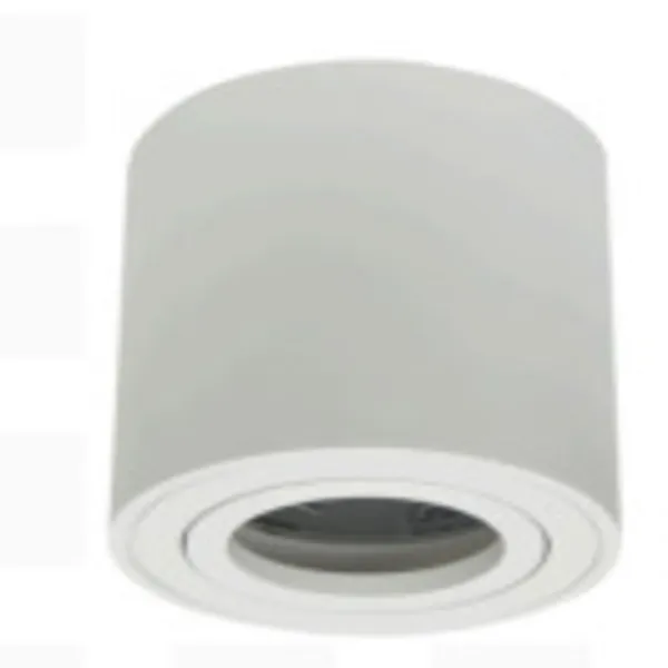 ARBOTANTE SOBREPONER TECHO CILINDRICO ALUMINIO BLANCO BASE GU10