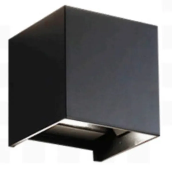 ARBOTANTE CUBO NEGRO PLASTICO DOBLE DISPARO ANGULO AJUSTABLE 6W 3000K