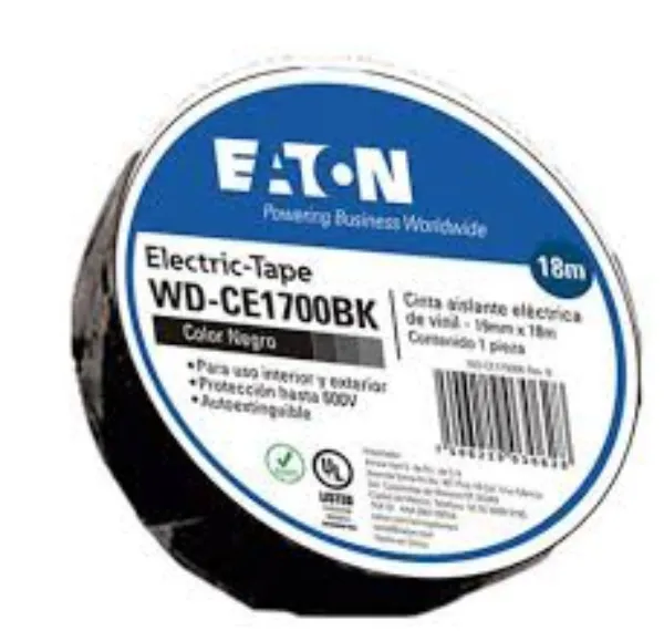 CINTA DE AISLAR NEGRA 19MM X 18M  MARCA EATON