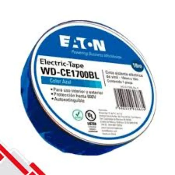 CINTA DE AISLAR COLOR AZUL .018X18M  MARCA EATON