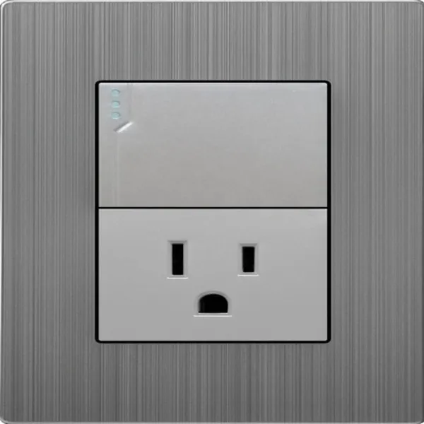 PLACA PLASTICA BLANCA SPM-121715P CON INTERRUPTOR ESCALERA Y RECEPTACULO MARCA SUPPLIER