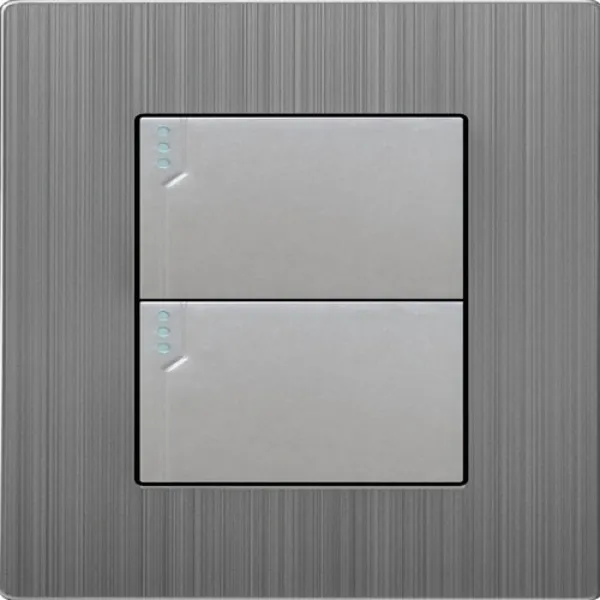 PLACA METALICA SPM-121717P CON 2 INTERRUPTORES SPM-17 PL  MARCA SUPPLIER