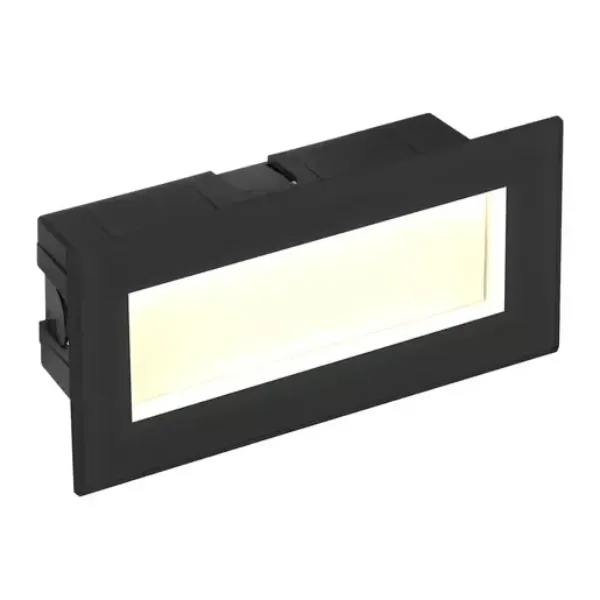 LUMINARIO EXTERIOR EMPOTRADO MURO LED 5W100-240V 30K NEGRO TECNOLITE