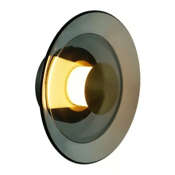 LAMPARA DE PARED PRATO II LED 9W 3000K 223LM LUZ CALIDA NEGRO TECNOLITE