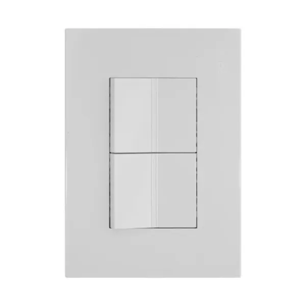 PLACA ARMADA VSERIES CON 2 APAGADORES SENCILLOS DE 1.5 MODULO BLANCO IGOTO