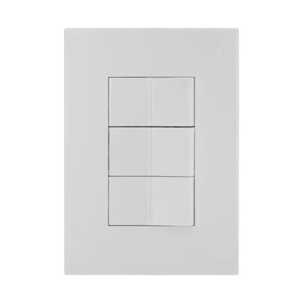 PLACA ARMADA VSERIES CON 2 APAGADOR SENCILLO Y 1 APAGADOR ESCALERA DE 1 MODULO BLANCO IGOTO