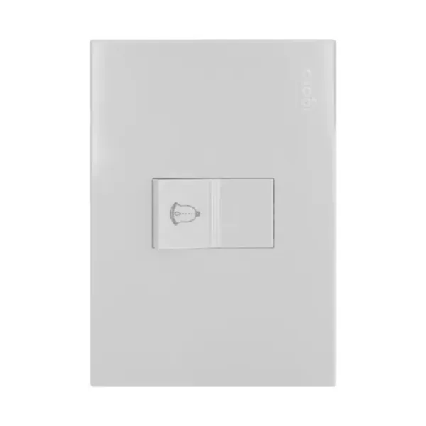 PLACA ARMADA VSERIES CON  1 BOTON TIMBRE BLANCO IGOTO