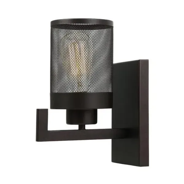 LUMINARIA DE PARED 1X60W MODELO MALAGA NEGRO COMERCIAL 2G