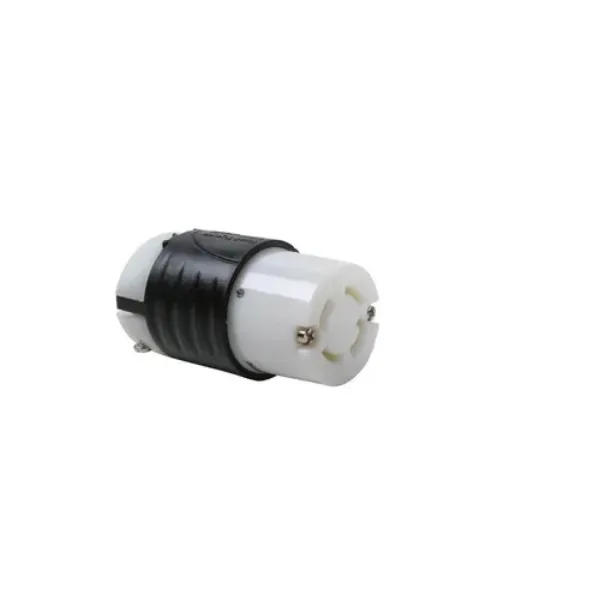 CONECTOR 4P4H 30A 120-208V IP20 NEGRO-BLANCO TURNLOCK