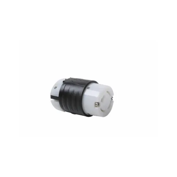 CONECTOR CON BLOQUEO 4P4H 20A 120-208V IP20 NEGRO-BLANCO TURNLOCK