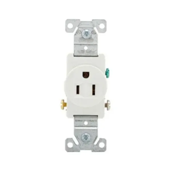 RECEPTACULO SENCILLO GRADO COMERCIAL 15A 125V BLANCO EATON
