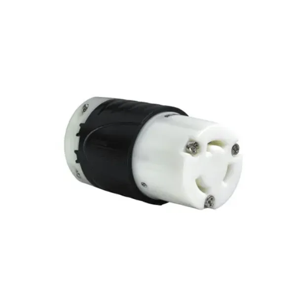 CONECTOR 3P3H 30A 250V IP20 NEMA NEGRO-BLANCO TURNLOCK