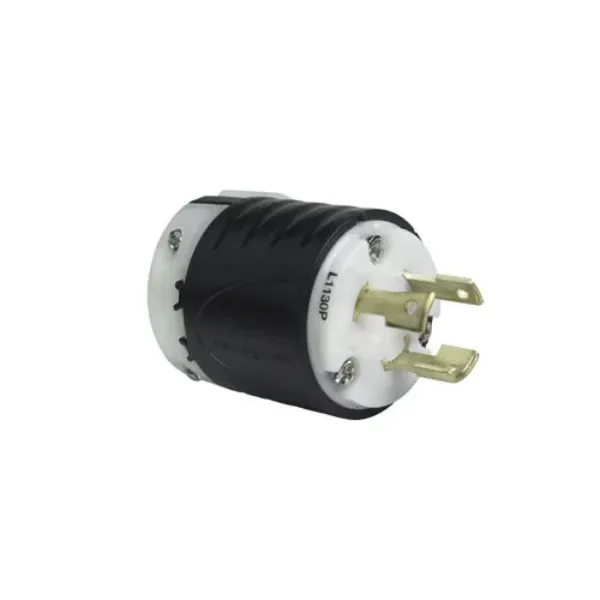 CLAVIJA 3P3H 30A 250V IP20 NEMA NEGRO-BLANCO TURNLOCK
