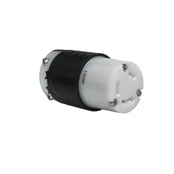 CONECTOR 3P3H 30A 480V IP20 NEMA NEGRO-BLANCO TURNLOCK