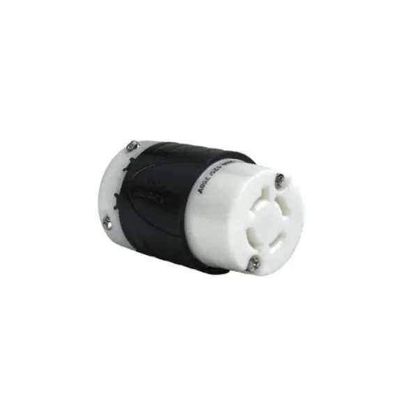 CONECTOR 3P4H 20A 125-250V IP20 NEMA NEGRO-BLANCO TURNLOCK