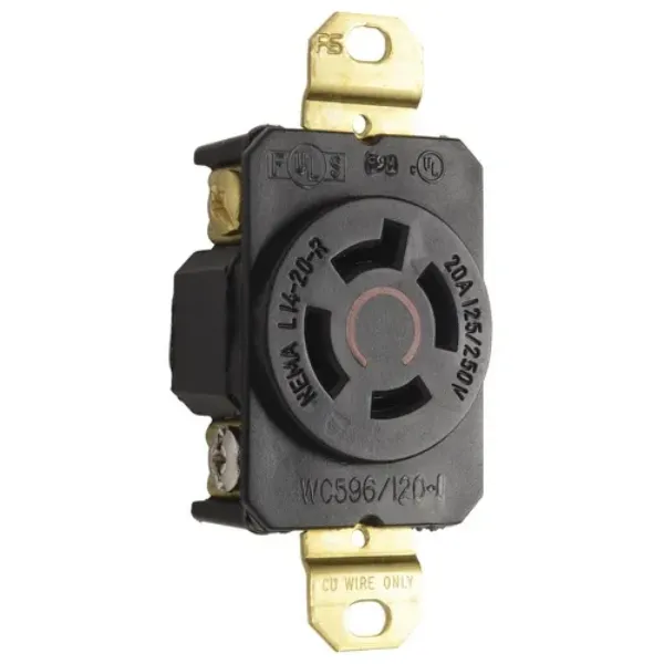 RECEPTACULO 3P4H 20A 125-250V NEMA NEGRO TURNLOCK