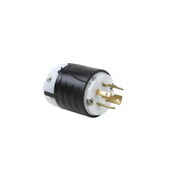 CLAVIJA 3P4H 20A 250V IP20 NEMA NEGRO-BLANCO TURNLOCK