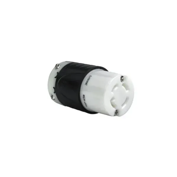 CONECTOR 3P4H 30A 250V IP20 NEMA NEGRO-BLANCO TURNLOCK