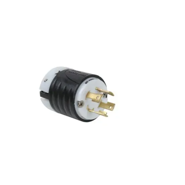 CLAVIJA 3P4H 30A 250V IP20 NEMA NEGRO-BLANCO TURNLOCK
