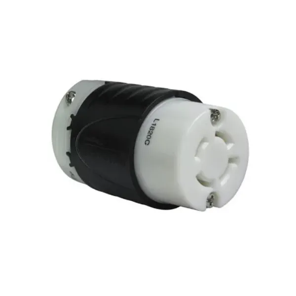 CONECTOR 4P4H 20A 120-208V IP20 NEMA NEGRO-BLANCO TURNLOCK