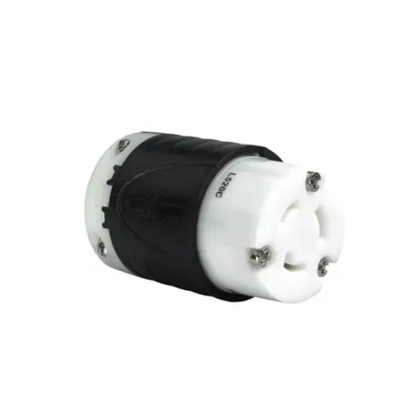 CONECTOR 2P 3H 20A 125V IP20 NEMA NEGRO-BLANCO TURNLOCK