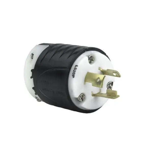 CLAVIJA 2P3H 20A 125V IP20 NEMA NEGRO-BLANCO TURNLOCK
