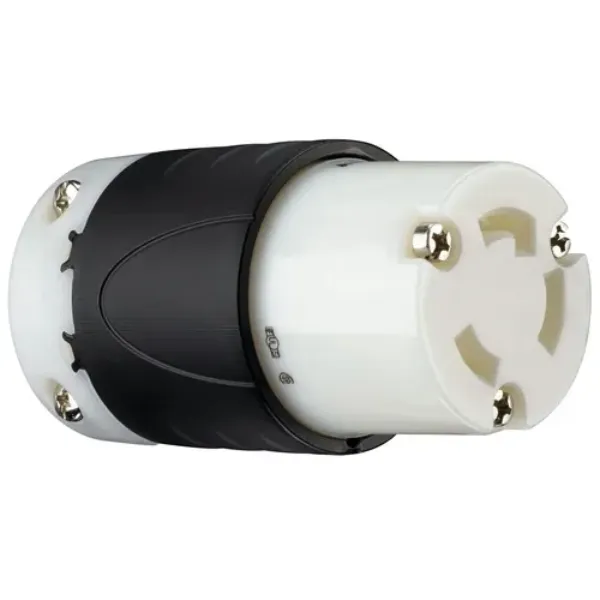 CONECTOR 2P3H 30A 250V IP20 NEMA NEGRO-BLANCO TURNLOCK
