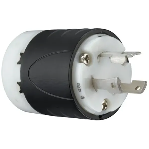 CLAVIJA 2P3H 30A 250V IP20 NEMA NEGRO-BLANCO TURNLOCK