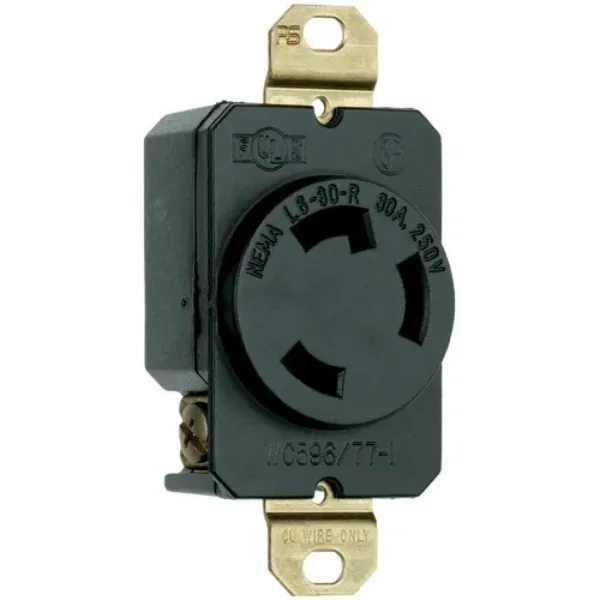 RECEPTACULO CON BLOQUEO 2P3H 30A 250V TURNLOCK