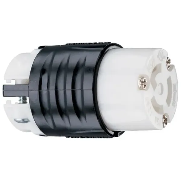 CONECTOR 2P3H 15A 125V IP20 NEMA NEGRO-BLANCO TURNLOCK