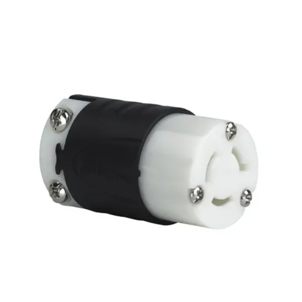 CONECTOR 2P3H 15A 250V IP20 NEMA NEGRO-BLANCO TURNLOCK