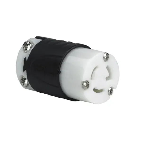CONECTOR 2P3H 15A 277V IP20 NEMA NEGRO-BLANCO TURNLOCK