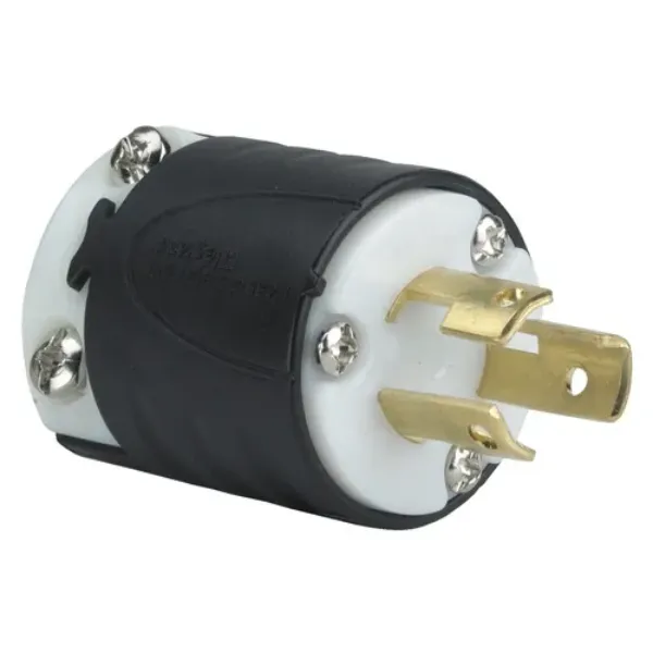 CLAVIJA 2P3H 15A 277V IP20 NEMA NEGRO-BLANCO TURNLOCK