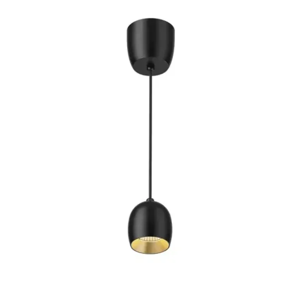 LAMPARA COLGANTE COLGANTE INTERIOR 8W 30K 127V NEGRO DORADO TECNOLITE