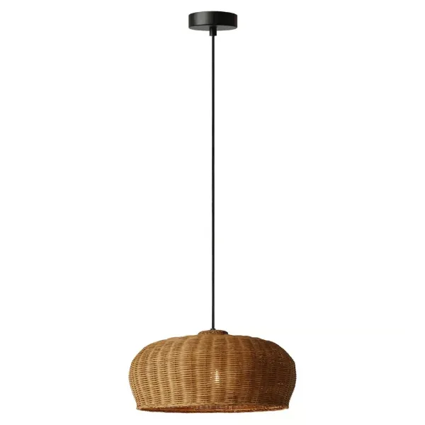 LAMPARA COLGANTE RATTAN 100-240V ROSCA E27 NATURAL TECNOLITE